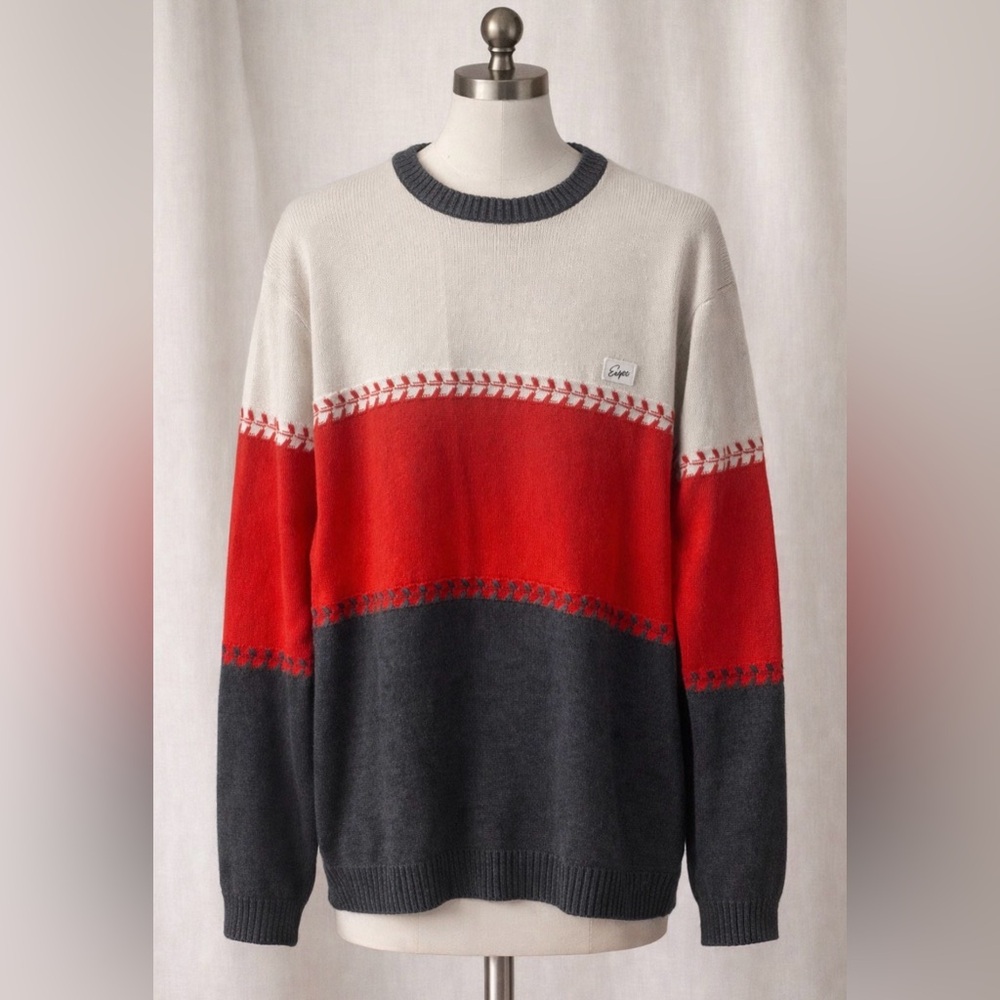 *Enyce - Red and White Crewneck Sweater- ski style